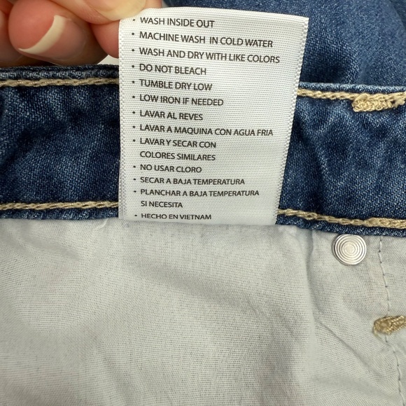 Kancan Jeans Women 5 Blue Boyfriend Distressed Destroyed Denim Mid Rise 29x27 - Picture 8 of 13